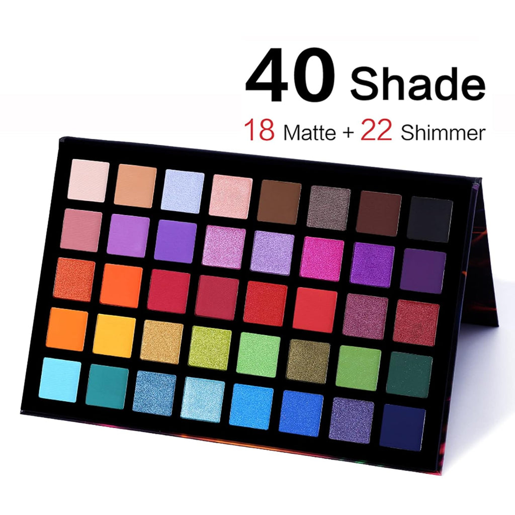 Unleash Your Creativity with the UCANBE Spotlight 40-Color Eyeshadow Palette - Highly Pigmented Matte & Shimmer Shades for Stunning Looks